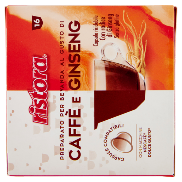 ristora Caffè e Ginseng Capsule Compatibili con Macchine Nescafè Dolce Gusto 16 x 13 g