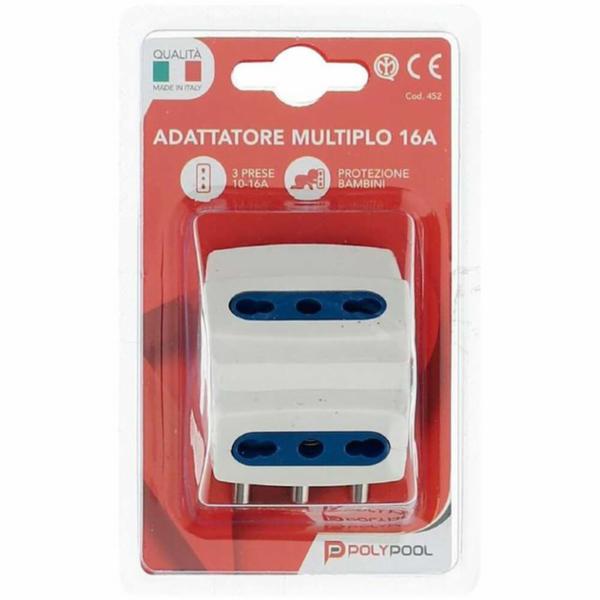 Poly Pool Adattatore Multiplo Sicury 16 A Tripla 452
