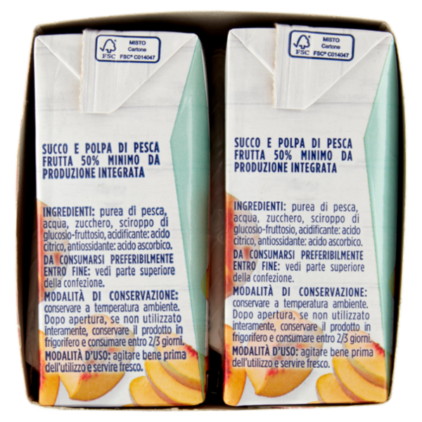 IL GIGANTE Succo e Polpa di Pesca 6 x 200 ml