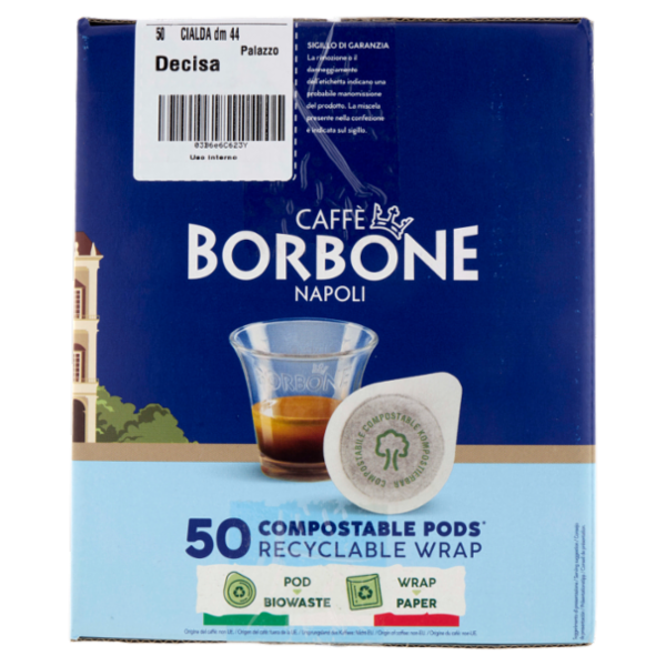 Caffè Borbone Miscela Decisa Cialde Compostabili* 50 x 7,2 g