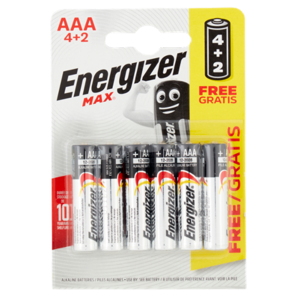 Energizer Max AAA Mini Stilo 4+2 pz