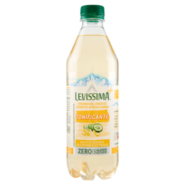 LEVISSIMA⁺ Tonificante, Acqua al gusto di Scorza di Limone e Cetriolo 50 cl
