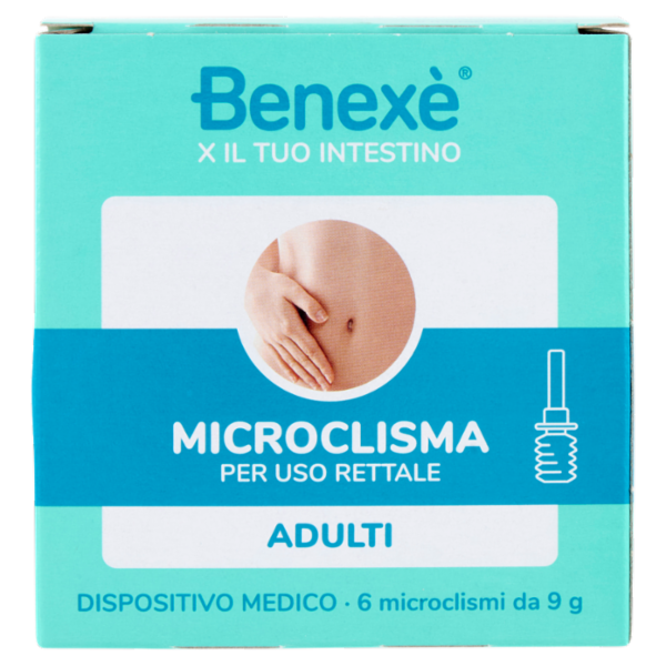 Benexè X il Tuo Intestino Microclisma per Uso Rettale Adulti 6 x 9 g