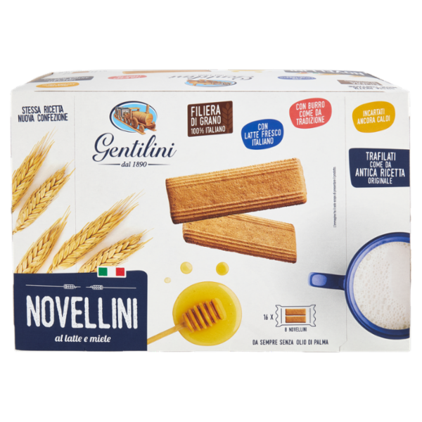 Gentilini Novellini al latte e miele 16 x 60 g