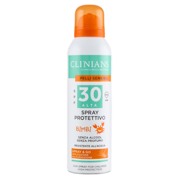 Clinians Pelli Sensibili SPF 30 Alta Spray Protettivo Bimbi 150 mL