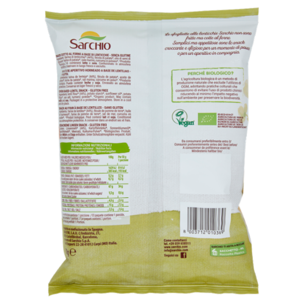 Sarchio Sfogliette alle lenticchie 50 g