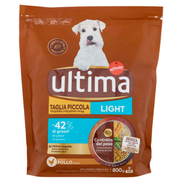 ultima Dog Taglia Piccola <10kg Light con Pollo 800 g