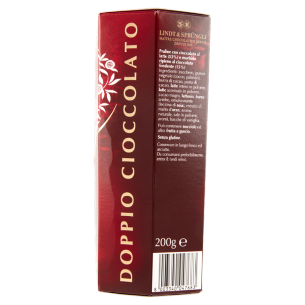 Lindt Cioccolatini Lindor Doppio Cioccolato Scatola 200 g