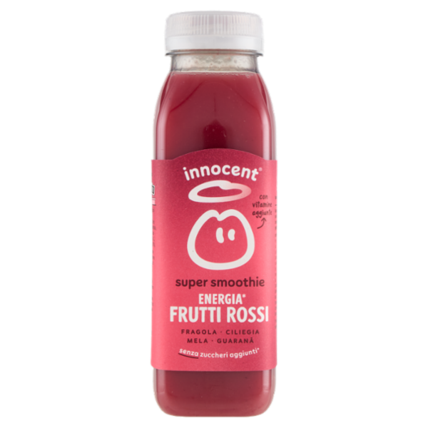innocent super smoothie Energia* Frutti Rossi Fragola - Ciliegia - Mela - Guaranà 300 ml