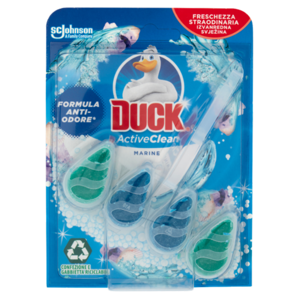 Duck Active Clean - Tavoletta Igienizzante WC, Fragranza Marine, 38,6 g