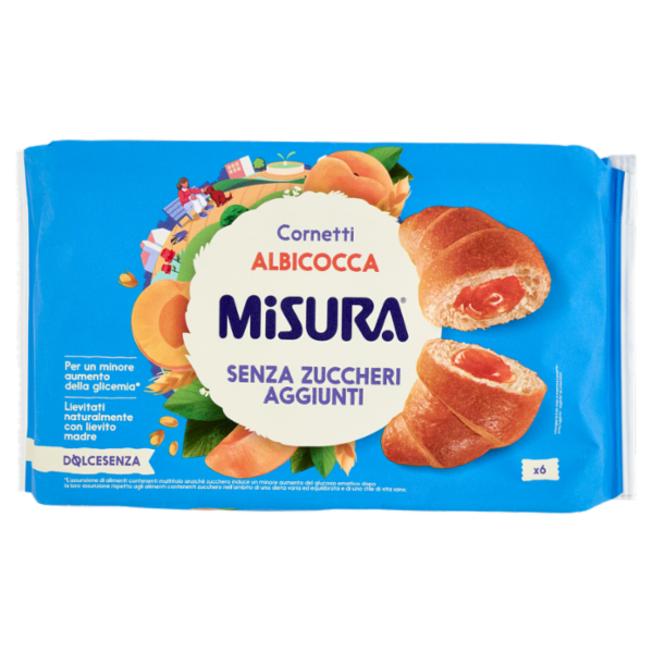 Misura Dolcesenza 6 Cornetti Albicocca 298 g