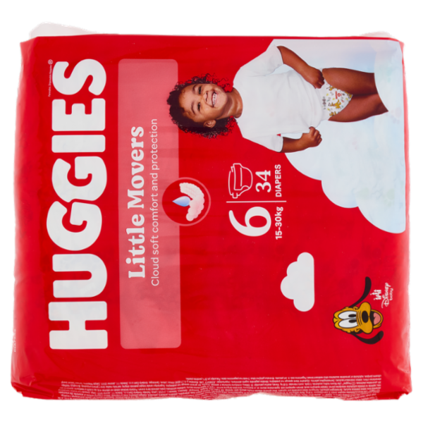 Huggies Little Movers Pannolini 6 15-30 Kg 34 pz