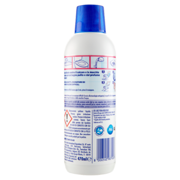 Viakal Detersivo Anticalcare Bagno e Cucina Fresco Profumo Liquido 470 ml