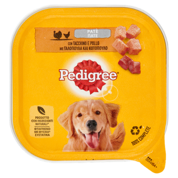 Pedigree Cibo Umido Cane Patè con Tacchino e Pollo 300 g