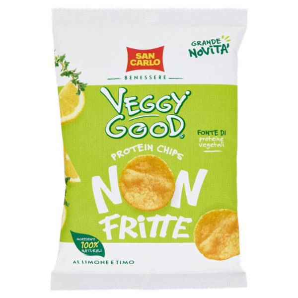 San Carlo Benessere Veggy Good Protein Chips Non Fritte al Limone e Timo 65 g