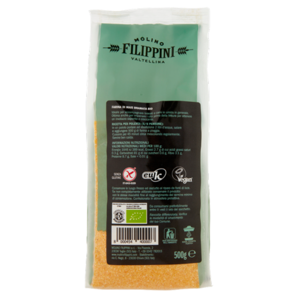 Molino Filippini Biologico Farina di Mais Bramata 500 g