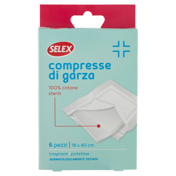 Selex Compresse di Garza Sterili 18x40 cm 6 pezzi