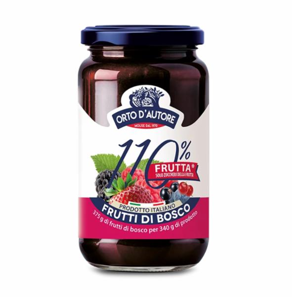 PREPARATO DI FRUTTI DI BOSCO 110% FRUTTA ORTO D'AUTORE GR.340
