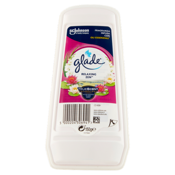 Glade Assorbiodori, Profumatore per la Casa e Armadi, Fragranza Relaxing Zen 150g