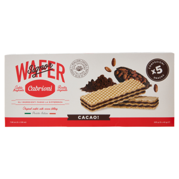 Cabrioni Signor Wafer Cacao! 5 x 45 g
