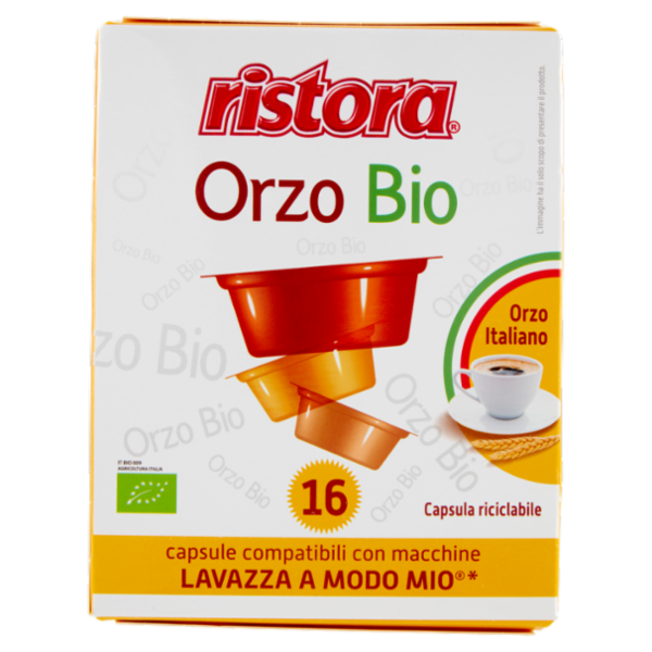 ristora Orzo Bio Capsule compatibili con macchine Lavazza a Modo Mio* 16 x 2,5 g