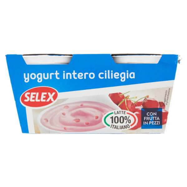 Selex Yogurt Intero Ciliegia con Frutta in Pezzi 2x125 g