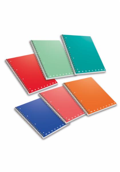 PIGNA QUADERNO SPIRALATO MONOCROMO A QUADRETTI 5MM- COLORE CASUALE