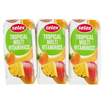 Selex Succo Tropical Multi Vitaminico 3 x 200 Ml