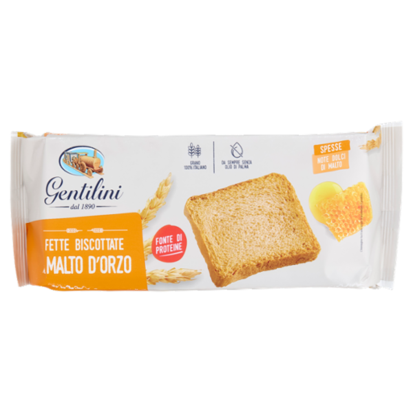 Gentilini Fette Biscottate al Malto d'Orzo 185 g