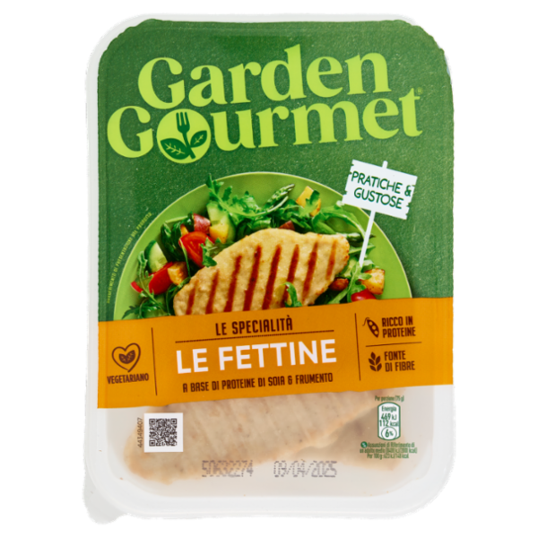 GARDEN GOURMET Le Fettine Vegetariane di Soia e Frumento 2 pezzi 150g
