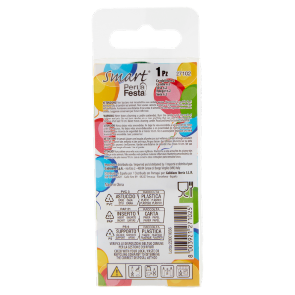 Smart PerLa Festa Candelina Numerale 2 1 pz
