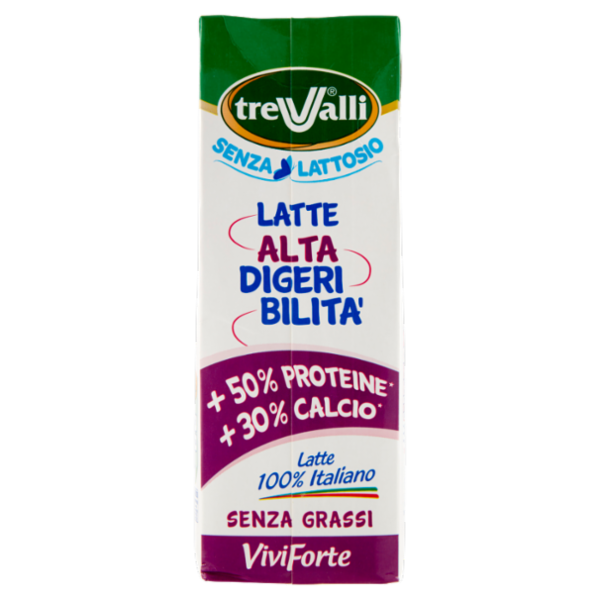 treValli Latte Alta Digeribilità Senza Grassi Vivi Forte 1000 ml