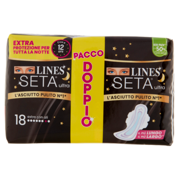 Lines Seta ultra extra con ali 18 pz