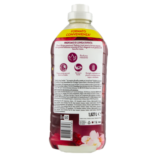 Lenor Ammorbidente Lavatrice Concentrato, Gelsomino Scarlatto e Rose de Mai, 87 Lavaggi 1,827 L