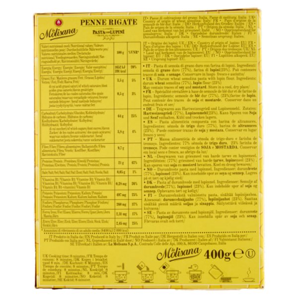 La Molisana Penne Rigate con Farina di Lupini  400 g