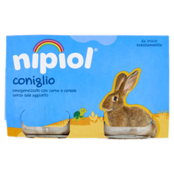 Nipiol Coniglio Omogeneizzato Con Carne e Cereale 2 x 120 g
