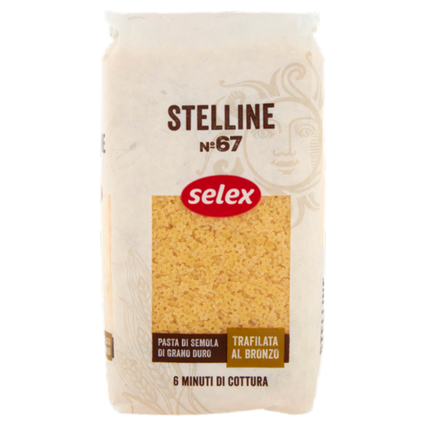 Selex Pasta di Semola Trafilata al Bronzo Stelline 500 g