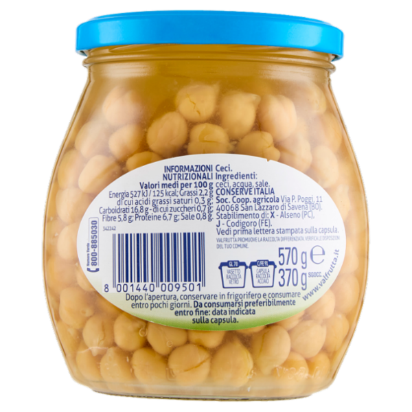 Valfrutta ceci italiani 570 g