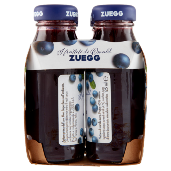 Zuegg I frutteti di Oswald Zuegg Nettare di Mirtillo Nero Selvatico 6 x 125 ml