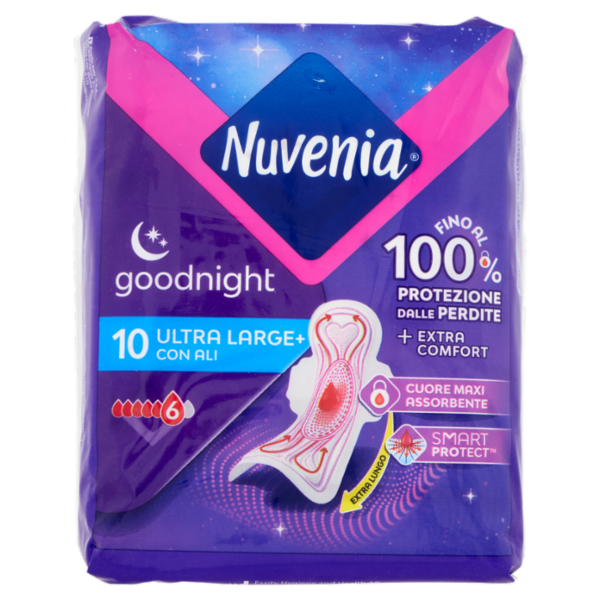 Nuvenia goodnight Ultra Large+ con Ali 10 pz