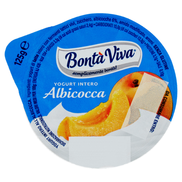 Bontà Viva Yogurt Intero Albicocca 125 g