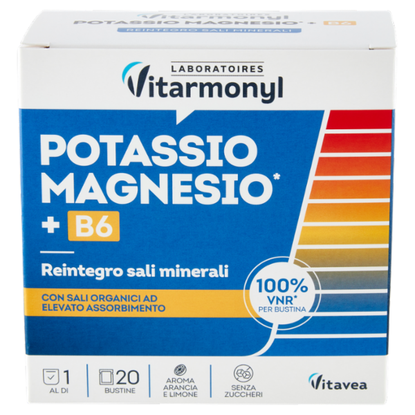 Laboratoires Vitarmonyl Potassio Magnesio* + B6 20 Bustine 64 g