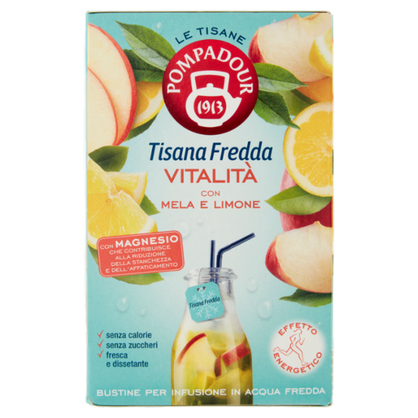 Pompadour Le Tisane Tisana Fredda Vitalità 18 x 2,5 g