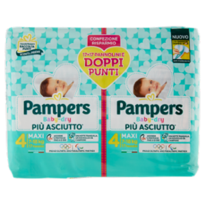 Pampers Baby-dry Maxi 17 + 17 Pz