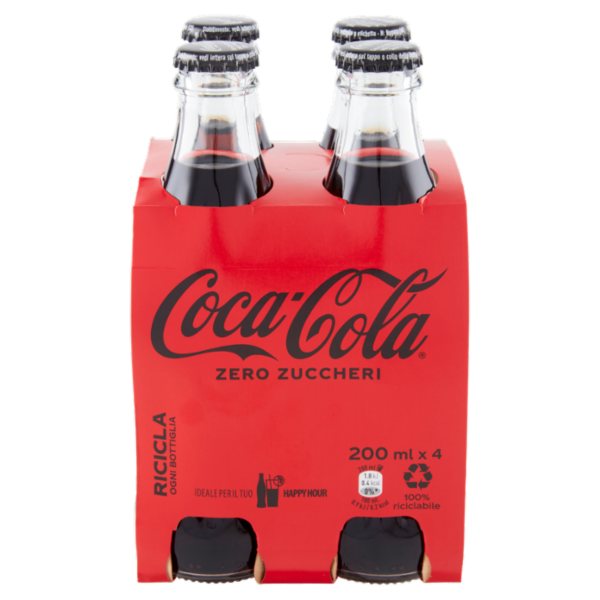 COCA-COLA Zero Zuccheri Vap 4 x 200 ml