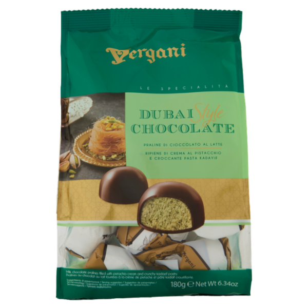 Vergani Le Specialità Dubai Style Chocolate Praline di Cioccolato al Latte 180 g
