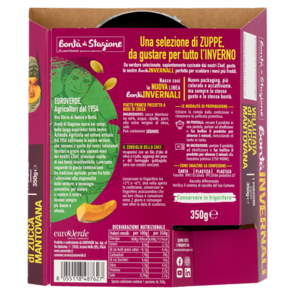 Bontà di Stagione Bontà Invernali Vellutata di Zucca Mantovana 350 g