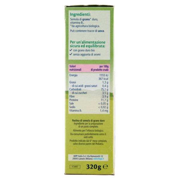 HiPP Biologico Pastina Fili d'Angelo 320 g