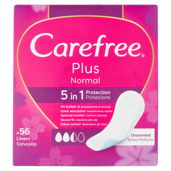 Carefree Plus Normal Salvaslip 56 pz