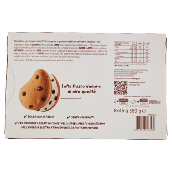 Gocciole Gelato 4 pacchetti 360 g